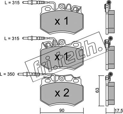 Fri.Tech. 051.2 - Brake Pad Set, disc brake autospares.lv