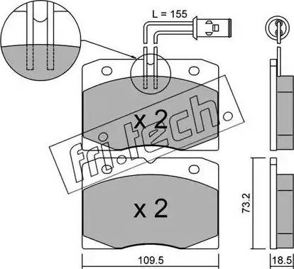 Fri.Tech. 053.0 - Brake Pad Set, disc brake autospares.lv