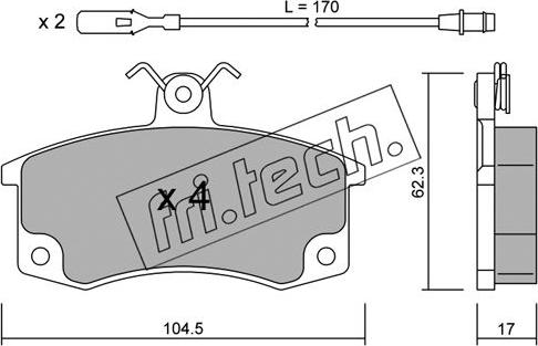 Fri.Tech. 064.1 - Brake Pad Set, disc brake autospares.lv