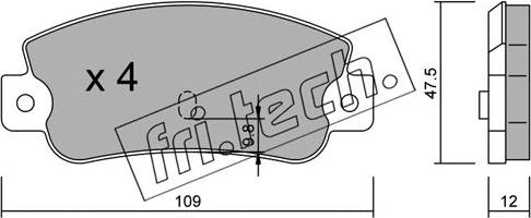 Fri.Tech. 065.0 - Brake Pad Set, disc brake autospares.lv