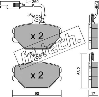 Fri.Tech. 061.1 - Brake Pad Set, disc brake autospares.lv