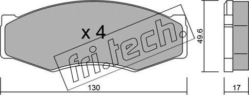 Fri.Tech. 068.0 - Brake Pad Set, disc brake autospares.lv