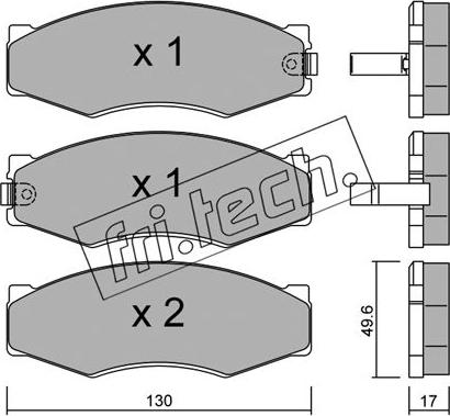 Fri.Tech. 068.1 - Brake Pad Set, disc brake autospares.lv