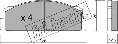 Fri.Tech. 001.1 - Brake Pad Set, disc brake autospares.lv