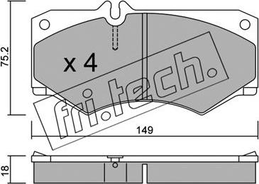 Fri.Tech. 016.0 - Brake Pad Set, disc brake autospares.lv