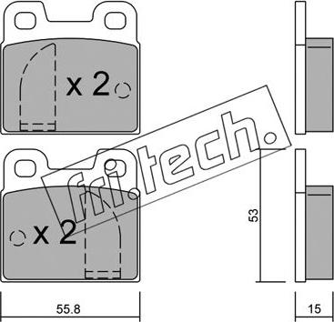 Fri.Tech. 010.0 - Brake Pad Set, disc brake autospares.lv