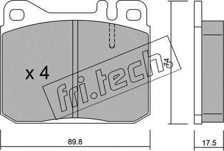 Fri.Tech. 013.1 - Brake Pad Set, disc brake autospares.lv