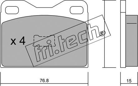 Fri.Tech. 017.0 - Brake Pad Set, disc brake autospares.lv