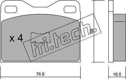 Fri.Tech. 017.1 - Brake Pad Set, disc brake autospares.lv