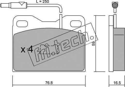 Fri.Tech. 017.3 - Brake Pad Set, disc brake autospares.lv