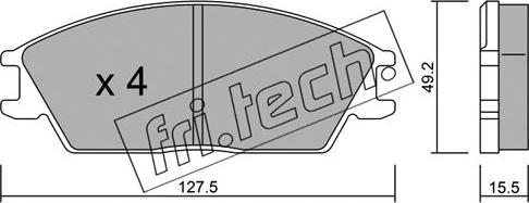 Fri.Tech. 083.0 - Brake Pad Set, disc brake autospares.lv