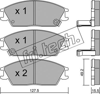 Fri.Tech. 083.1 - Brake Pad Set, disc brake autospares.lv