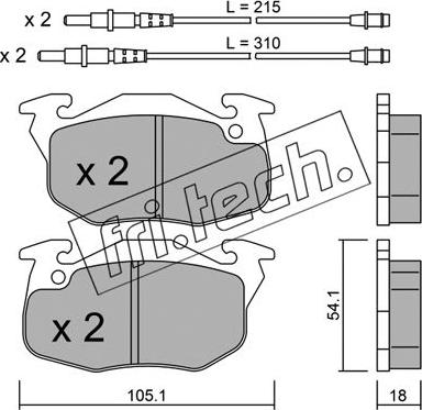 Fri.Tech. 039.4 - Brake Pad Set, disc brake autospares.lv