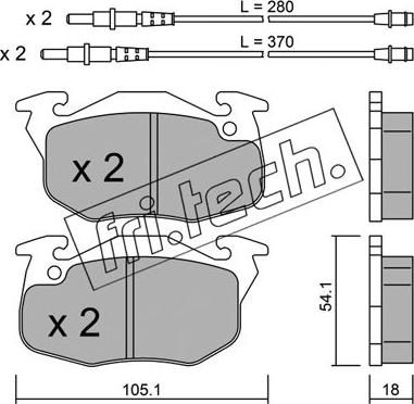 Fri.Tech. 039.1 - Brake Pad Set, disc brake autospares.lv