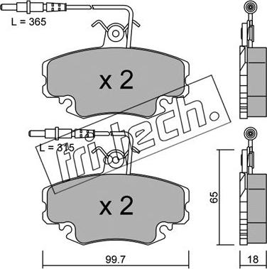 Fri.Tech. 034.1 - Brake Pad Set, disc brake autospares.lv