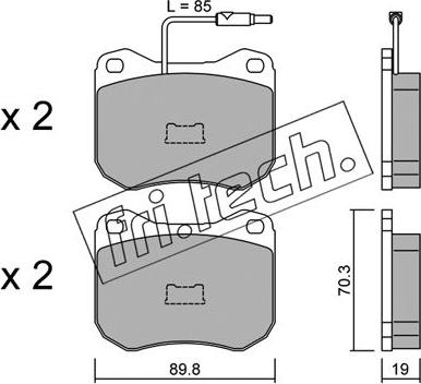 Fri.Tech. 023.0 - Brake Pad Set, disc brake autospares.lv