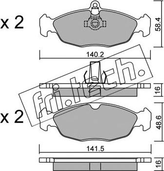 Fri.Tech. 079.1 - Brake Pad Set, disc brake autospares.lv