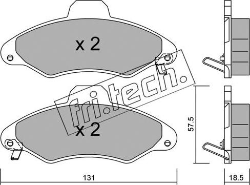 Fri.Tech. 073.1 - Brake Pad Set, disc brake autospares.lv