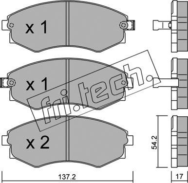 Fri.Tech. 195.0 - Brake Pad Set, disc brake autospares.lv