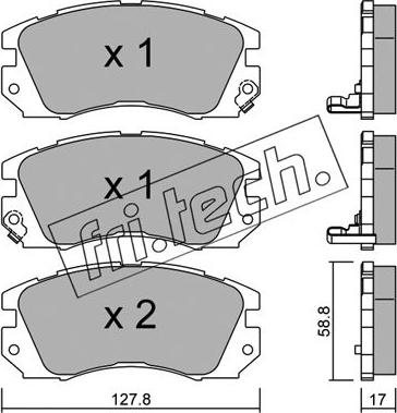 Fri.Tech. 142.0 - Brake Pad Set, disc brake autospares.lv