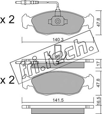 Fri.Tech. 159.0 - Brake Pad Set, disc brake autospares.lv