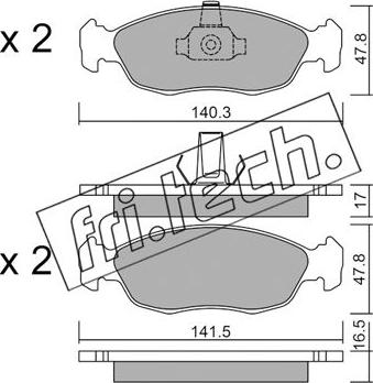 Fri.Tech. 159.1 - Brake Pad Set, disc brake autospares.lv