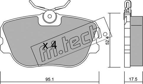 Fri.Tech. 153.0 - Brake Pad Set, disc brake autospares.lv