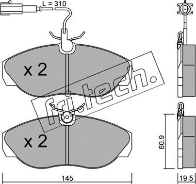 Fri.Tech. 157.1 - Brake Pad Set, disc brake autospares.lv