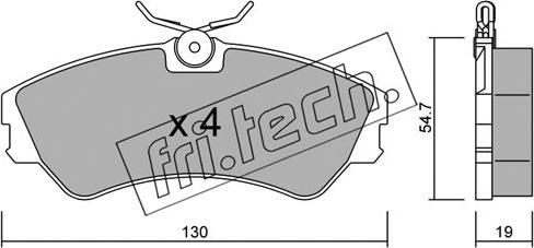 Fri.Tech. 165.0 - Brake Pad Set, disc brake autospares.lv