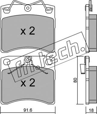 Fri.Tech. 166.1 - Brake Pad Set, disc brake autospares.lv