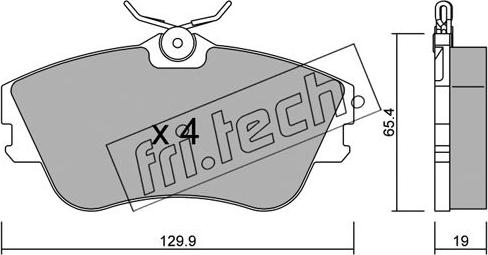 Fri.Tech. 167.0 - Brake Pad Set, disc brake autospares.lv