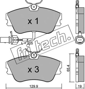 Triscan 28BK228 - Brake Pad Set, disc brake autospares.lv