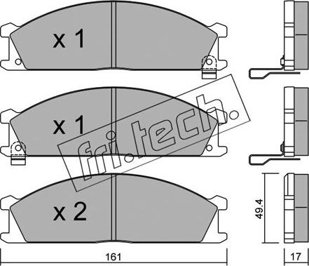 Fri.Tech. 109.1 - Brake Pad Set, disc brake autospares.lv