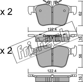 Fri.Tech. 1044.0 - Brake Pad Set, disc brake autospares.lv