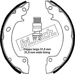 Fri.Tech. 1046.200 - Brake Shoe Set autospares.lv