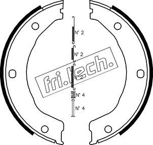 Fri.Tech. 1040.158K - Brake Shoe Set, parking brake autospares.lv