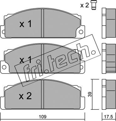 Fri.Tech. 104.0 - Brake Pad Set, disc brake autospares.lv