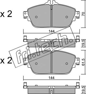 Fri.Tech. 1041.0 - Brake Pad Set, disc brake autospares.lv