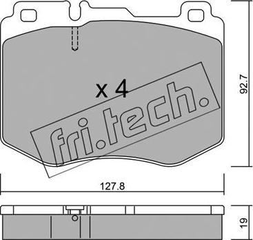 Fri.Tech. 1043.0 - Brake Pad Set, disc brake autospares.lv