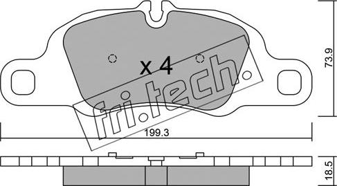 Fri.Tech. 1051.0 - Brake Pad Set, disc brake autospares.lv