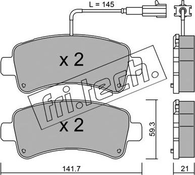 Fri.Tech. 1057.0 - Brake Pad Set, disc brake autospares.lv
