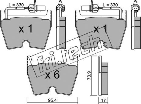 Fri.Tech. 1067.0 - Brake Pad Set, disc brake autospares.lv