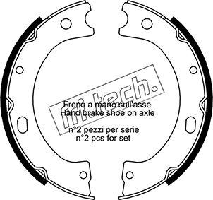 Fri.Tech. 1067.191 - Brake Shoe Set, parking brake autospares.lv