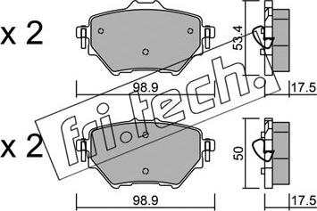 Fri.Tech. 1003.0 - Brake Pad Set, disc brake autospares.lv