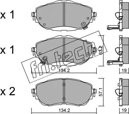 Fri.Tech. 1014.0 - Brake Pad Set, disc brake autospares.lv