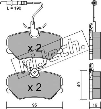 Fri.Tech. 101.0 - Brake Pad Set, disc brake autospares.lv