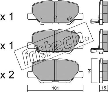 Fri.Tech. 1011.0 - Brake Pad Set, disc brake autospares.lv