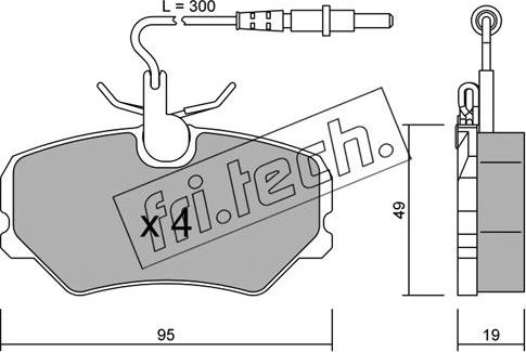 Fri.Tech. 101.1 - Brake Pad Set, disc brake autospares.lv