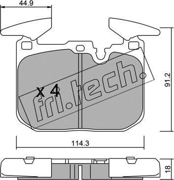 Fri.Tech. 1039.0 - Brake Pad Set, disc brake autospares.lv