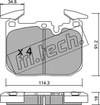 Fri.Tech. 1039.1 - Brake Pad Set, disc brake autospares.lv